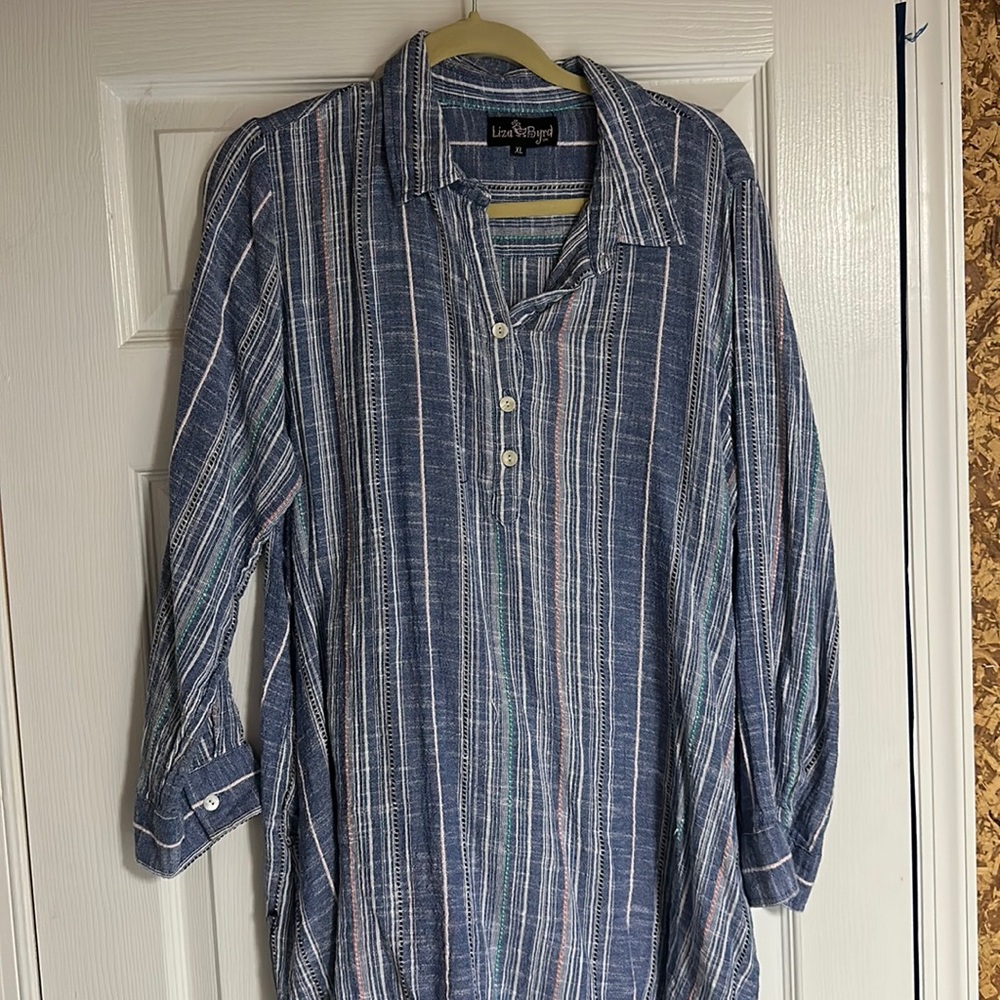 Linen tunic blouse